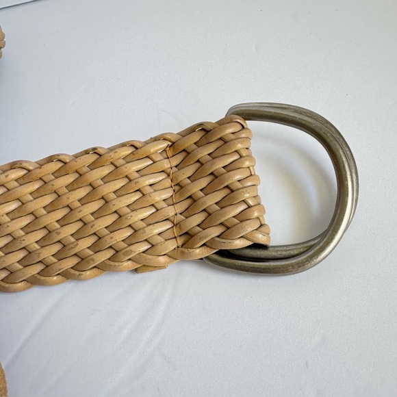 Vintage Woven Fringe Belt Tan Suede Boho Western Cowgirl Womens Medium / Large - Picture 8 of 12